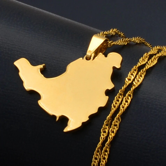 18K Gold Plated Saint Martin Island Necklace