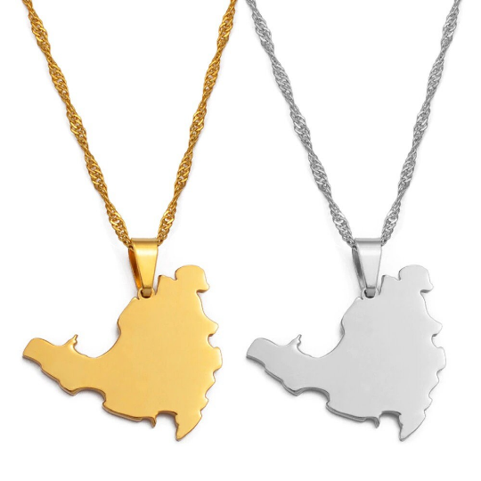 18K Gold Plated Saint Martin Island Necklace