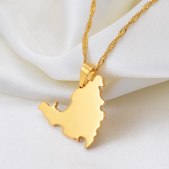 18K Gold Plated Saint Martin Island Necklace