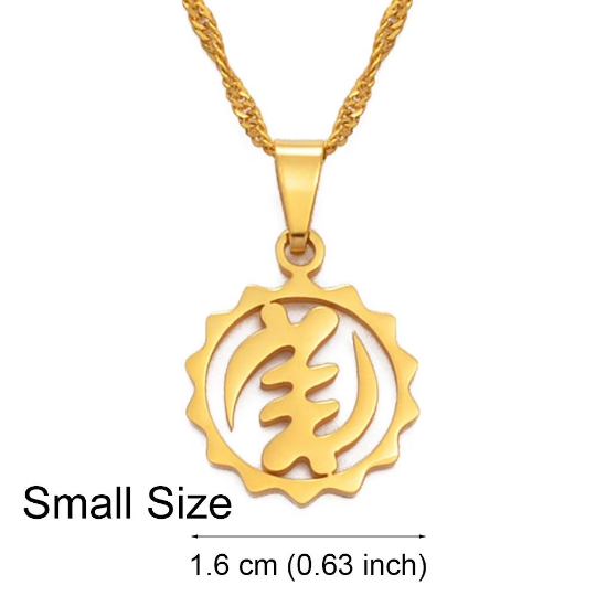 18K Gold Plated African Symbol  Necklace