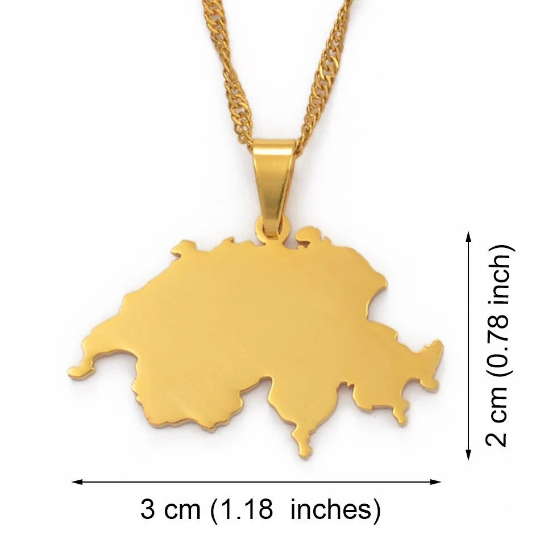18K Gold Plated Switzerland Necklace