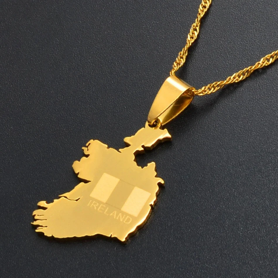 18K Gold Plated The Republic Of Ireland Necklace
