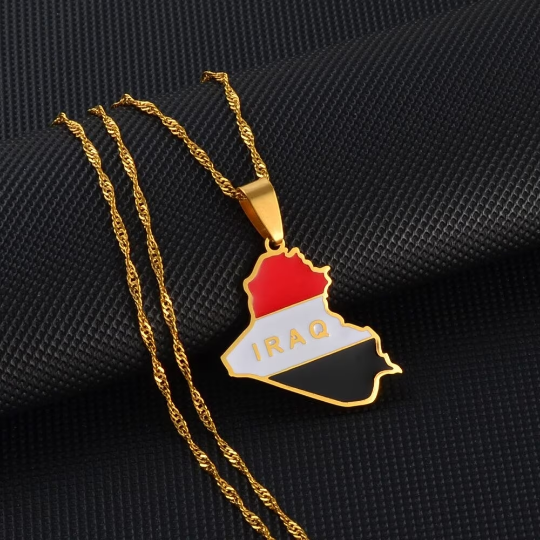 18K Gold Plated Iraq Necklace