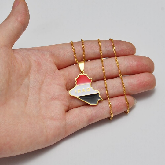18K Gold Plated Iraq Necklace