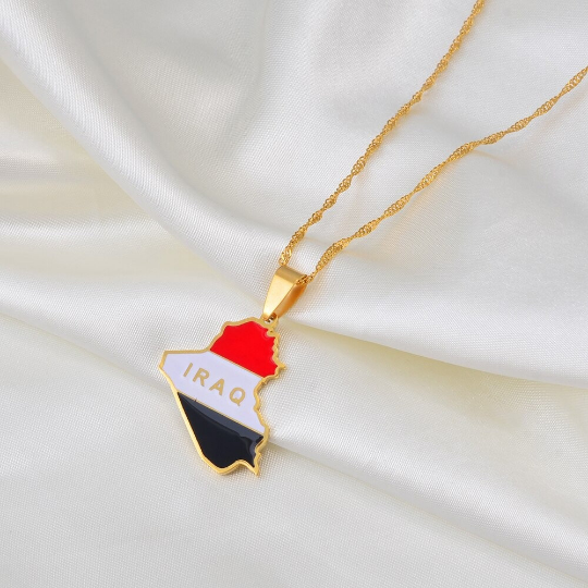 18K Gold Plated Iraq Necklace