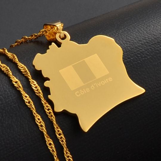 18K Gold Plated Ivory Coast Necklace