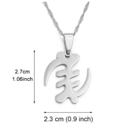 18K Gold Plated African Symbol Necklace