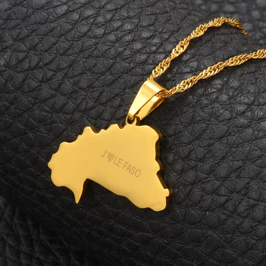 18K Gold Plated Burkina Faso Necklace