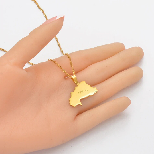 18K Gold Plated Burkina Faso Necklace
