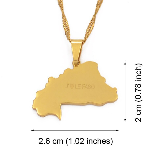 18K Gold Plated Burkina Faso Necklace