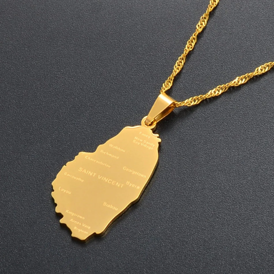 18K Gold Plated Saint Vincent Necklace