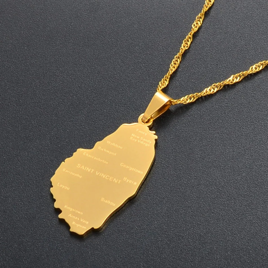 18K Gold Plated Saint Vincent Necklace, Saint Vincent Necklace, Saint Vincent Bracelets