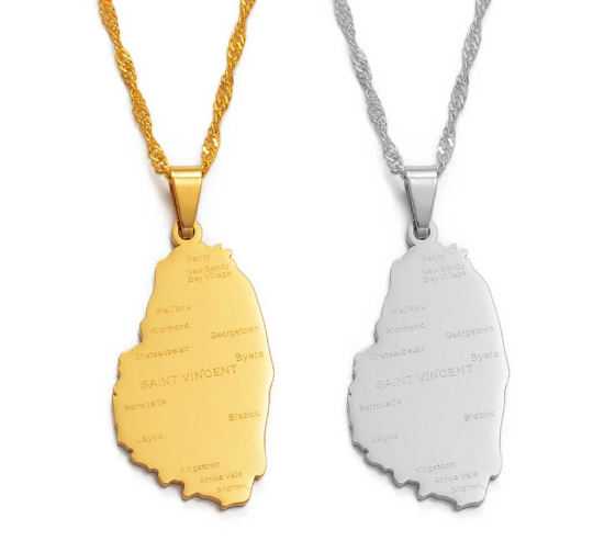 18K Gold Plated Saint Vincent Necklace