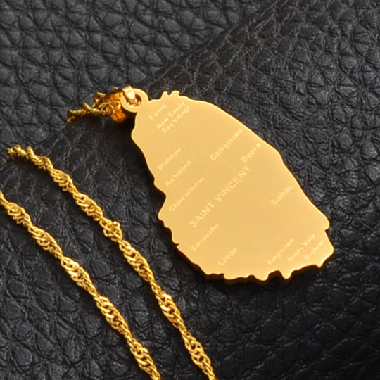 18K Gold Plated Saint Vincent Necklace
