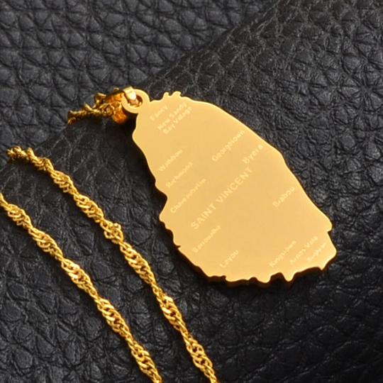 18K Gold Plated Saint Vincent Necklace, Saint Vincent Necklace, Saint Vincent Bracelets