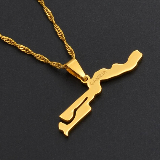 18K Gold Plated Gambia Necklace