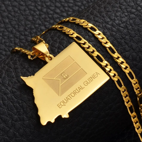 18K Gold Plated Equatorial Guinea Necklace
