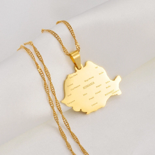 18K Gold Plated Romania Necklace