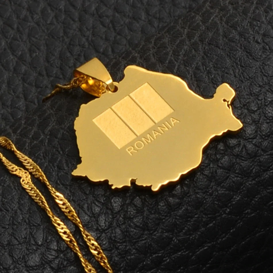 18K Gold Plated Romania Necklace