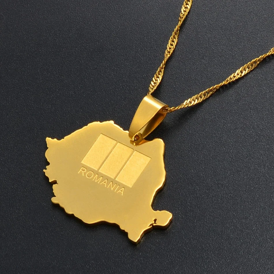 18K Gold Plated Romania Necklace