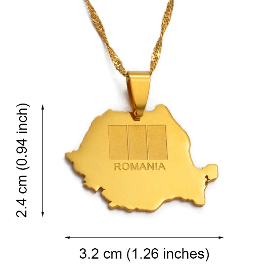 18K Gold Plated Romania Necklace