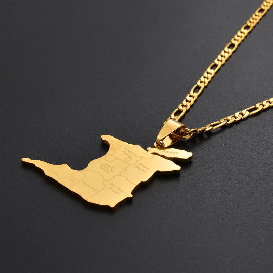 18K Gold Plated Trinidad and Tobago Necklace