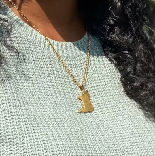 18K Gold Plated Trinidad and Tobago Necklace