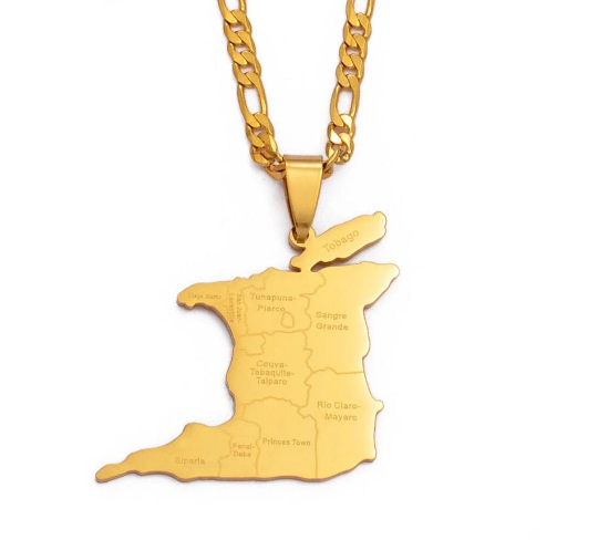 18K Gold Plated Trinidad and Tobago Necklace