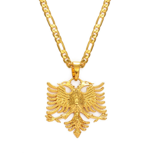 Albania Eagle 18K Gold Plated Necklace / Albania Eagle Jewelry / Albania Eagle Pendant / Albania Eagle Gift