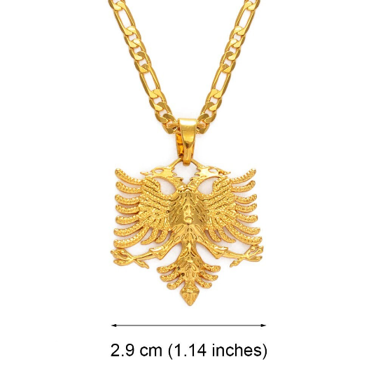 Albania Eagle 18K Gold Plated Necklace / Albania Eagle Jewelry / Albania Eagle Pendant / Albania Eagle Gift