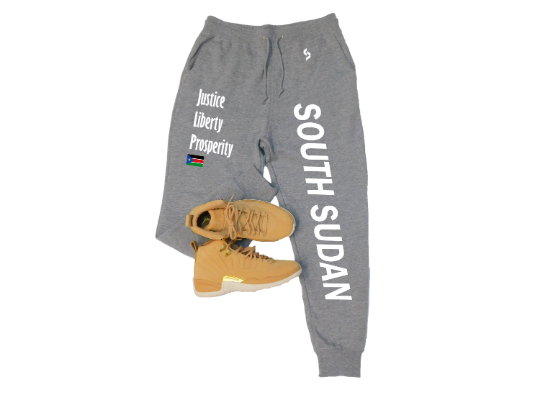 South Sudan Sweatpants / South Sudan Shirt / South Sudan Sweat Pants Map / South Sudan Jersey / Grey Sweatpants / Black Sweatpants