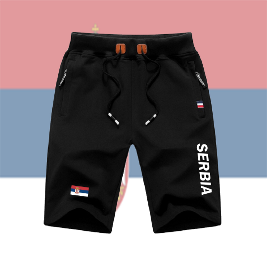 Serbia Shorts / Serbia Pants / Serbia Shorts Flag / Serbia Jersey / Grey Shorts / Black Shorts / Serbia Poster / Serbia Map / Men Women