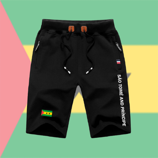 São Tomé And Príncipe Shorts / São Tomé And Príncipe Pants / São Tomé And Príncipe Shorts Flag / São Tomé And Príncipe Jersey / Grey Shorts