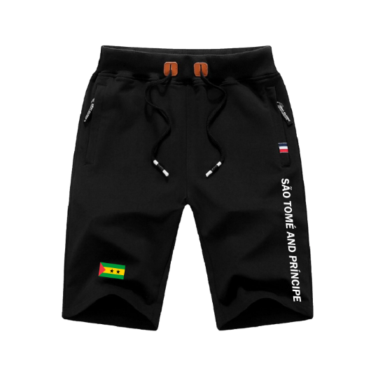 São Tomé And Príncipe Shorts / São Tomé And Príncipe Pants / São Tomé And Príncipe Shorts Flag / São Tomé And Príncipe Jersey / Grey Shorts