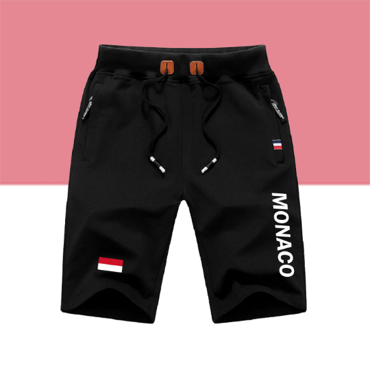 Monaco Shorts / Monaco Pants / Monaco Shorts Flag / Monaco Jersey / Grey Shorts / Black Shorts / Monaco Poster / Monaco Map / Men Women