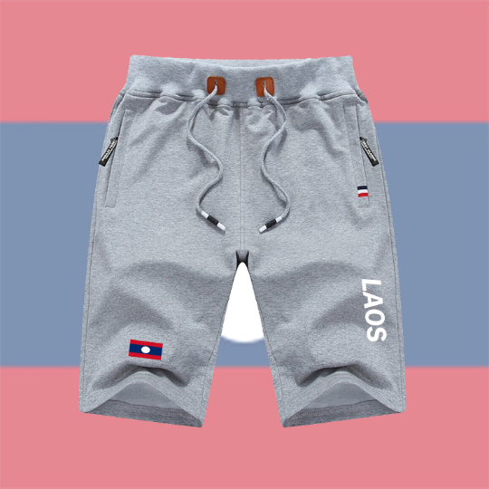 Laos Shorts / Laos Pants / Laos Shorts Flag / Laos Jersey / Grey Shorts / Black Shorts / Laos Poster / Laos Map / Men Women