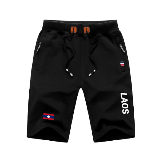 Laos Shorts / Laos Pants / Laos Shorts Flag / Laos Jersey / Grey Shorts / Black Shorts / Laos Poster / Laos Map / Men Women
