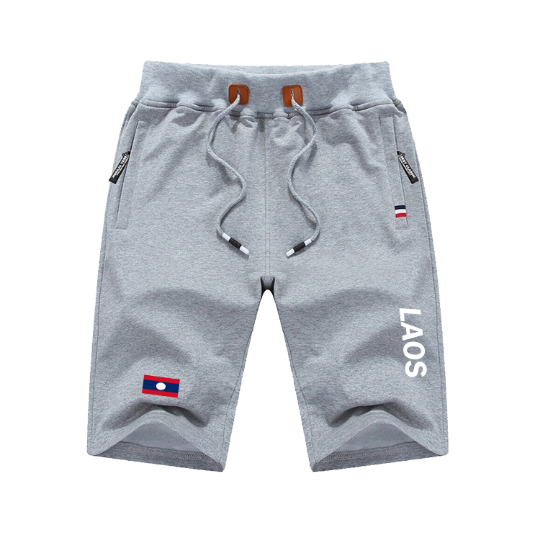 Laos Shorts / Laos Pants / Laos Shorts Flag / Laos Jersey / Grey Shorts / Black Shorts / Laos Poster / Laos Map / Men Women