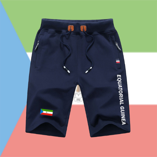 Equatorial Guinea Shorts / Equatorial Guinea Pants / Equatorial Guinea Shorts Flag / Equatorial Guinea Jersey / Grey Shorts / Black Shorts