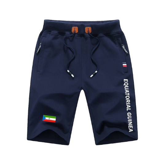 Equatorial Guinea Shorts / Equatorial Guinea Pants / Equatorial Guinea Shorts Flag / Equatorial Guinea Jersey / Grey Shorts / Black Shorts