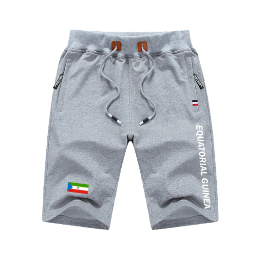 Equatorial Guinea Shorts / Equatorial Guinea Pants / Equatorial Guinea Shorts Flag / Equatorial Guinea Jersey / Grey Shorts / Black Shorts