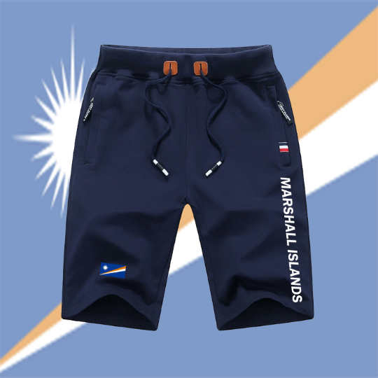 Marshall Islands Shorts / Marshall Islands Pants / Marshall Islands Shorts Flag / Marshall Islands Jersey / Grey Shorts / Black Shorts