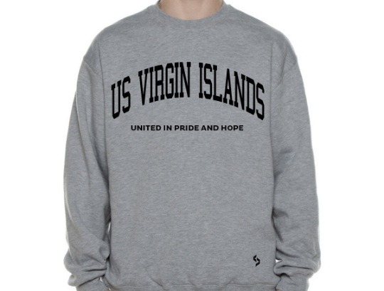 Virgin Islands Sweatshirts / Virgin Islands Shirt / Virgin Islands Sweat Pants Map / Virgin Islands Jersey / Grey Sweatshirts / Sweatshirts