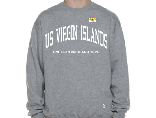 Virgin Islands Sweatshirts / Virgin Islands Shirt / Virgin Islands Sweat Pants Map / Virgin Islands Jersey / Grey Sweatshirts / Sweatshirts