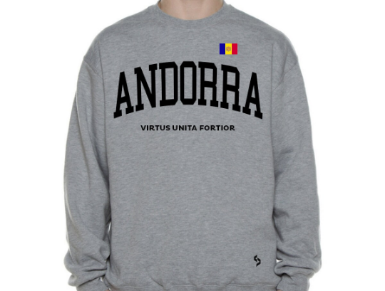 Andorra Sweatshirts / Andorra Shirt / Andorra Sweat Pants Map / Andorra Jersey / Grey Sweatshirts / Black Sweatshirts / Andorra Poster