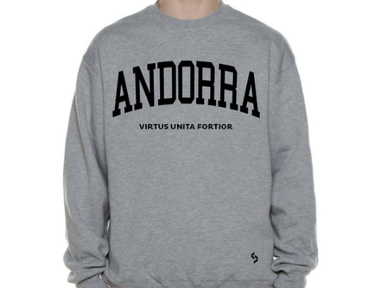 Andorra Sweatshirts / Andorra Shirt / Andorra Sweat Pants Map / Andorra Jersey / Grey Sweatshirts / Black Sweatshirts / Andorra Poster