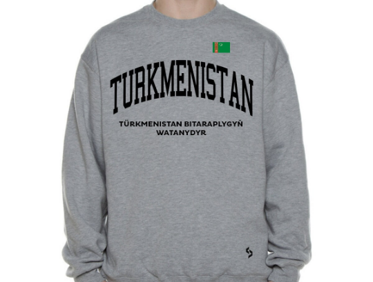 Turkmenistan Sweatshirts / Turkmenistan Shirt / Turkmenistan Sweat Pants Map / Turkmenistan Jersey / Grey Sweatshirts / Black Sweatshirts