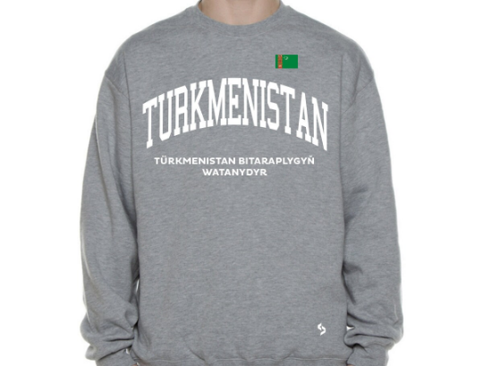 Turkmenistan Sweatshirts / Turkmenistan Shirt / Turkmenistan Sweat Pants Map / Turkmenistan Jersey / Grey Sweatshirts / Black Sweatshirts