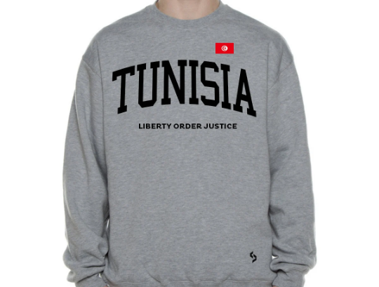 Tunisia Sweatshirts / Tunisia Shirt / Tunisia Sweat Pants Map / Tunisia Jersey / Grey Sweatshirts / Black Sweatshirts / Tunisia Poster