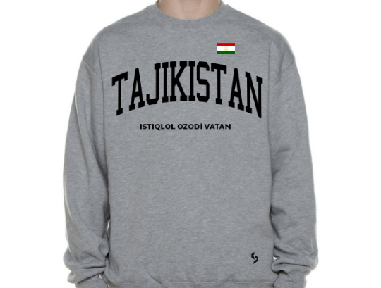 Tajikistan Sweatshirts / Tajikistan Shirt / Tajikistan Sweat Pants Map / Tajikistan Jersey / Grey Sweatshirts / Black Sweatshirts